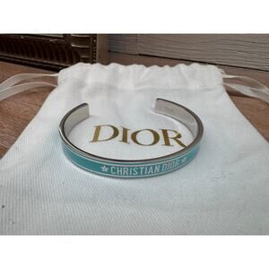 Dior Palladium & Turquoise Cuff Bracelet - NWT